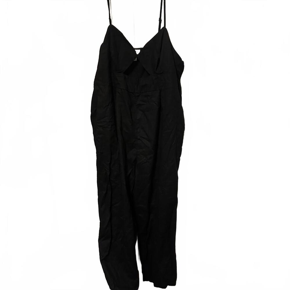 Black Spaghetti-Strap Jumpsuit